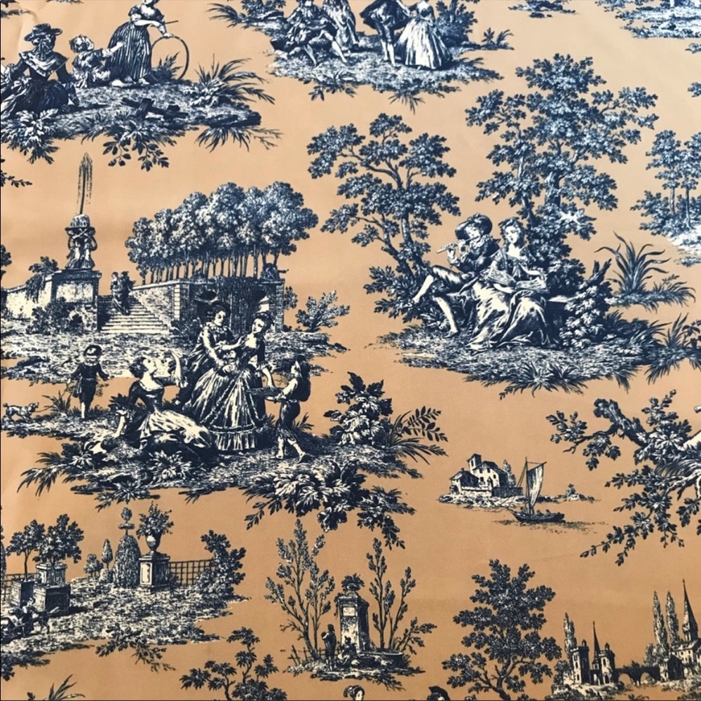 French Toile upholstery fabric - 4.5 yards total